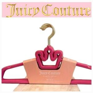 Juicy Couture Notched Shoulder Space Saving Crown Top Set of 20 Hangers- Pink